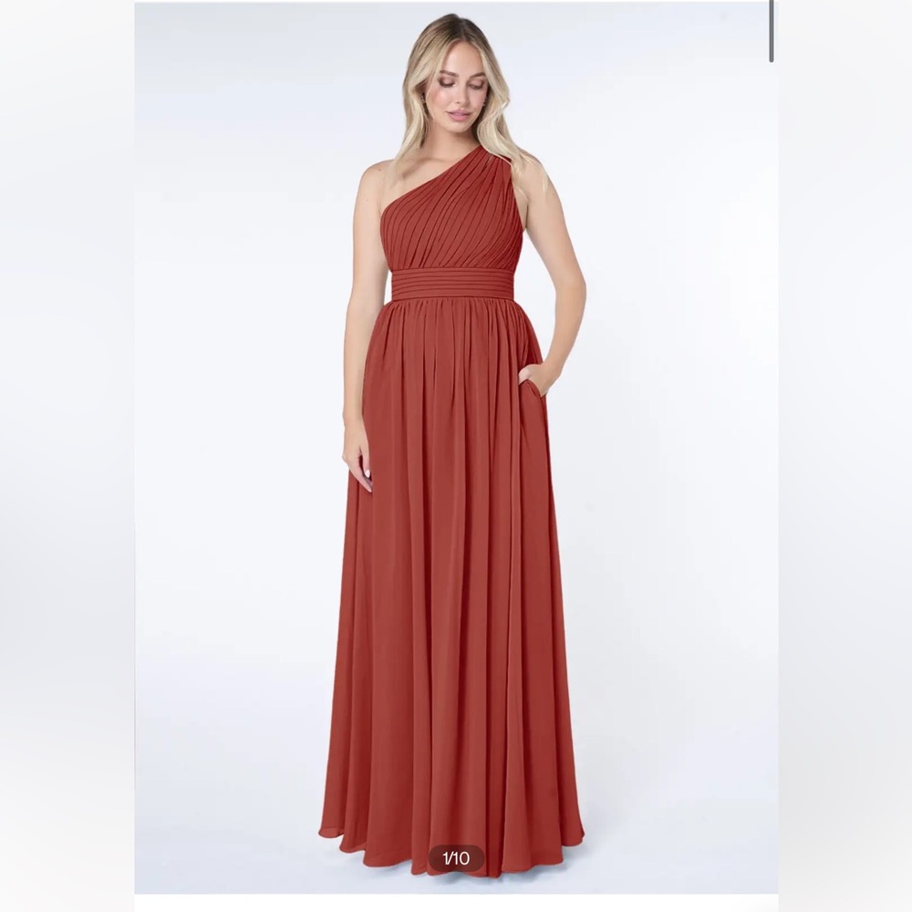 Azazie Molly Terracotta Bridesmaid Dress